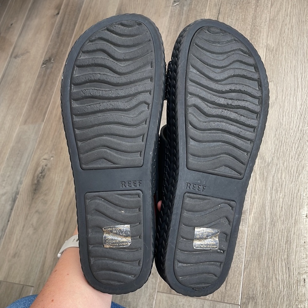 Reef Black Women's Slide Sandals with Back Strap - Picture 3 of 4